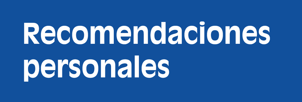 Recomendaciones personales, vídeo en Lengua de Signos y Audible